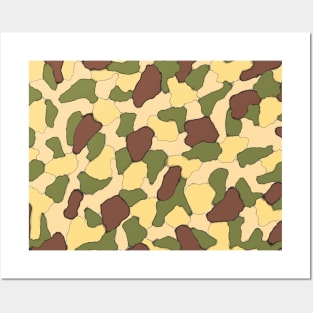 Military Camouflage Army Green Camo Pattern Posters and Art